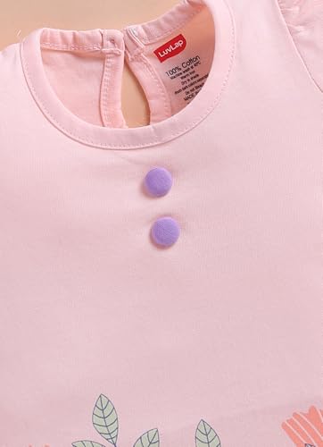 Image of LuvLap Baby Girls 100% Cotton Half Sleeve Girls Top Pack of 4