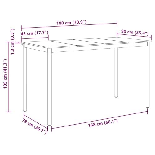 Table mange-debout rectangulaire bois et métal stable pour optimiser les petits salons - 3