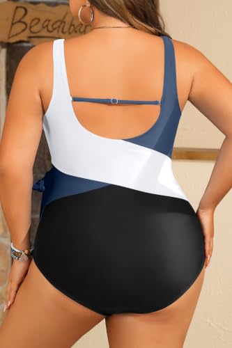 Image of Plus Size One Piece Swimsuits- Tummy Control Full Coverage Bathing Suits