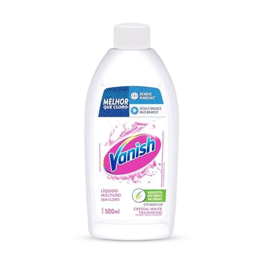 Tira Manchas Vanish Líquido Crystal White para roupas brancas 500ml