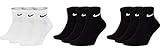 Nike 9 Paar Herren Damen Kurze Socke Knöchelhoch Weiß Schwarz Sparset SX7667 Sportsocken Größe 34 36 38 40 42 44 46 48 50, Größe:46-50, Farbe:weiß/schwarz/schwarz