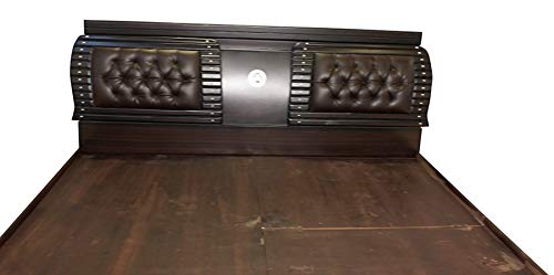Image of Akasia Kiln Dried Wood Bed with Box and Draw Storage (Wenge, Queen Size)