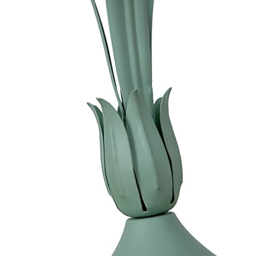 Happcucoe Table Lamp Flower Shaped Glass Green Desk Light Bedside Night Light Bedroom Dining Room Study Desk Office Desk Lamp Hotel Decor Atmosphere Light #TOP5