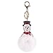 Monbedos - Portachiavi a forma di pupazzo di neve in peluche, decorazione quotidiana, bianco (Bianco) - XZPDR2CZ30