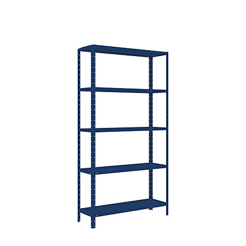 Estante Aço 5 Prat. Bipartida 155x80x27 Azul Del Rey 10090