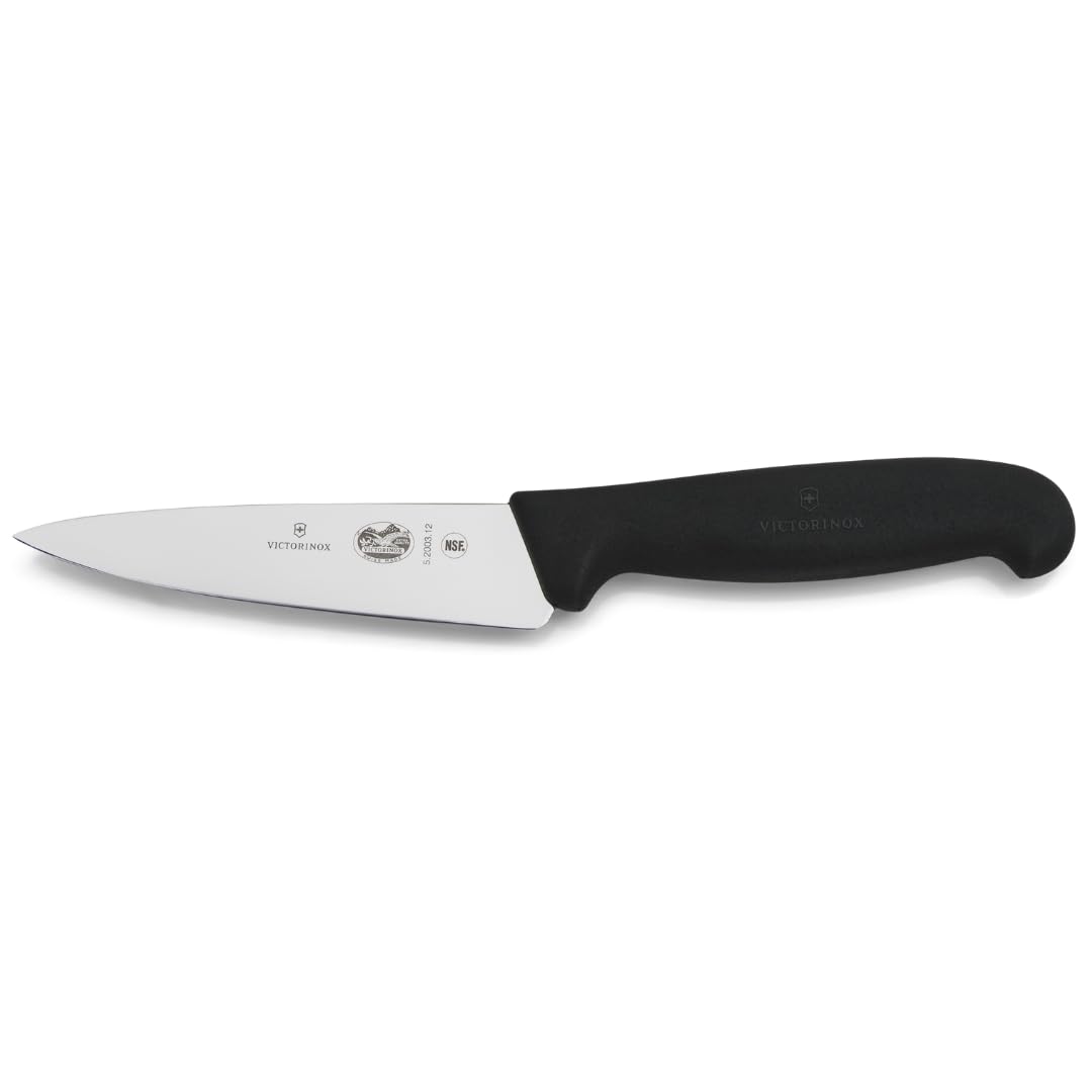 Victorinox Fibrox Couteau de chef 12 cm Lame lisse Inox Noir