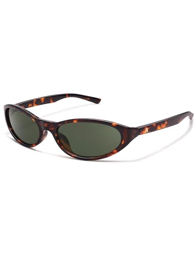 Appassal Retro Y2K Wrap Around UV400 Oval Sunglasses for Women Men Sporty Shades Rave 2026 Sunglasses AP3741 Tortoise/Green