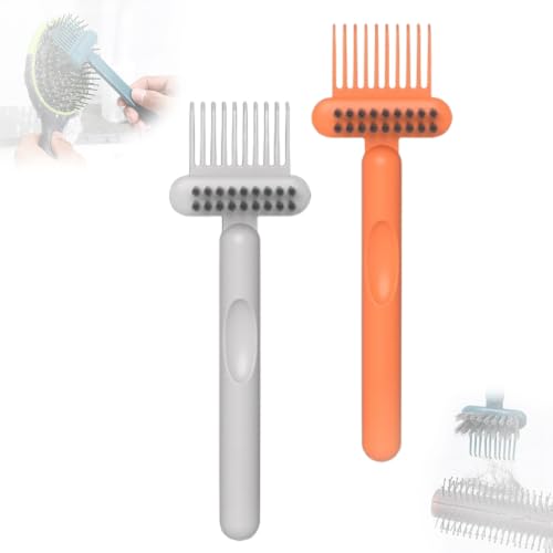 2-in-1 Hair Brush Cleaner, Comb with Pick and Bristles for Removing Hair