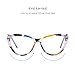 TVTBBVV Fashion Cute Cat Eye Glasses for Women Men Trend Luxury(Purple)