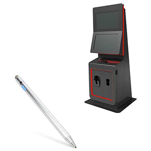 Stylus Pen for Olea Kiosks Monte Carlo Gaming (Stylus Pen by BoxWave) - AccuPoint Active Stylus, Electronic Stylus with Ultra Fine Tip for Olea Kiosks Monte Carlo Gaming - Metallic Silver