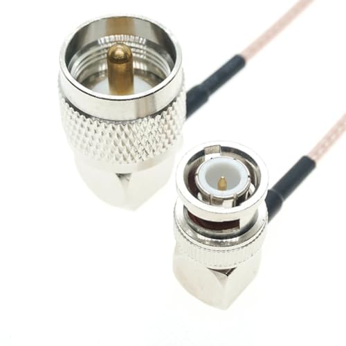 QYZLVCES(���X) RG316 BNC�I�X���p-PL259 SO239 UHF�I�X���p50�I�[���R�l�N�^�W�����p�[�����P�[�u��(6feet 2Meter)