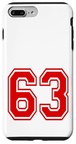 �i���o�[63 Red Sports Team Style �X�}�z�P�[�X iPhone 7 Plus/8 Plus �p
