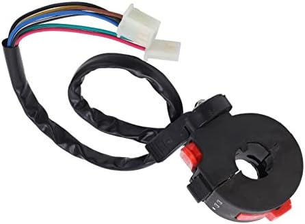 ATV Control Switch Assembly, 7wires 22mm Left Side Handlebar Kill Start Light Switch Choke Lever Motorcycle Handlebar Switch Fit for PIT PRO Trail Dirt Quad Bike ATV
