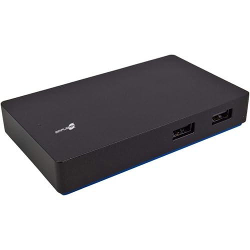 SIMPLETEK - Docking Station USB Travel Dock | Hub Portatile per Notebook - Compatibile con HP | USB 2.0 USB 3.0 VGA HDMI (Ricondizionato)