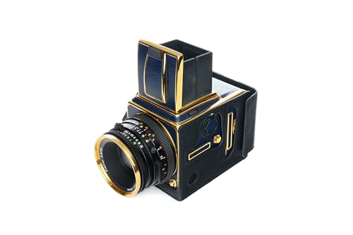 Demi-coque en cuir véritable fait main noir pour boîtier argentique Hasselblad 503CX