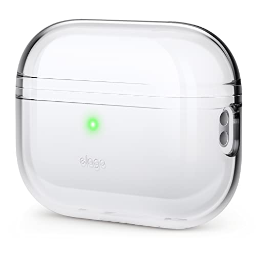 elago Cover Trasparente Compatibile con Apple AirPods Pro 2a Generazione Custodia (2022) - Custodia Protettiva, Antiurto, Nastro Gel Incluso, Ricarica Wireless, Ingiallimento Ridotto (Trasparente)