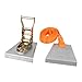 Stone Countertop Joint Tensioner with 4.2m × 25mm Polypropylene Webbing Strap, Galvanized Ratchet Buckle & Cold-Rolled Steel Plate for Seamless Quartz, Marble & Artificial Stone Panel Splicing
