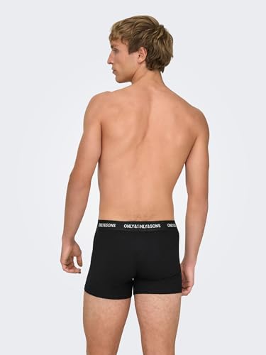 Only & Sons Herren Onsfitz Solid Black Trunk 5-pack Noos Boxershorts, Black 2, S EU – Ansicht 4
