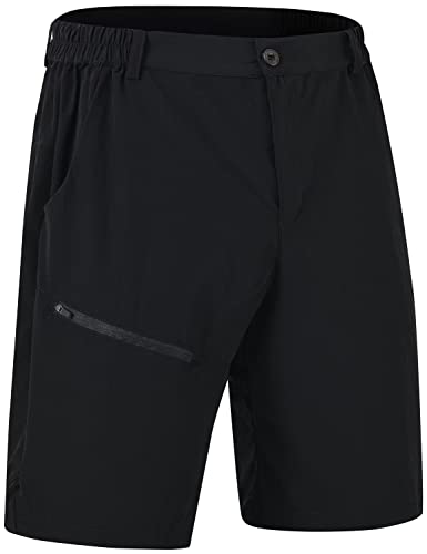 Men's Quick Dry Lightweight Stretch Cargo Hiking Shorts With 6 Pockets Black Large #TOP16