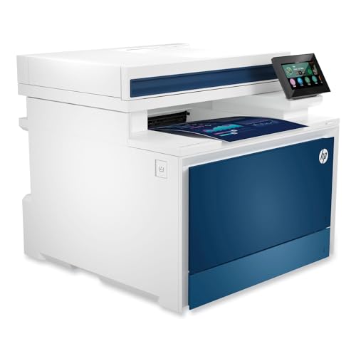 HP Color LaserJet Pro MFP 4301fdn Printer, Print, scan, copy, fax, Fast speeds, Easy setup, Mobile printing, Advanced security, Best-for-small teams, 16.6 x 17.1 x 15.1 in,white