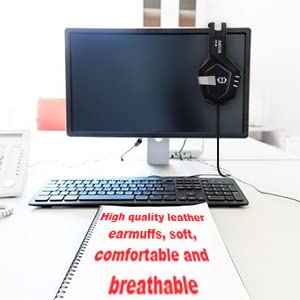 lifcasual Fone de ouvido AH38 para jogos para PC laptop com cancelamento de ruído sobre a orelha com