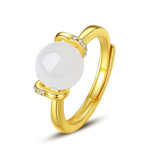 Bague en argent S925 anti-ternissement femme calcédoine véritable