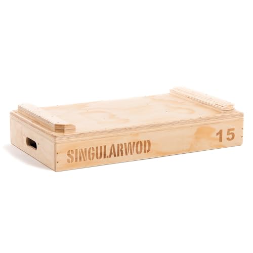 SINGULARWOD Cajón de Jerk Elite Halterofilia 15 cm. Cajon Pliometrico. Cajon de Jerk Individual. Cajon de Halterofilia de 15 cm. Cajon Crossfit. Cajon Jerk 15 cm (Individual)