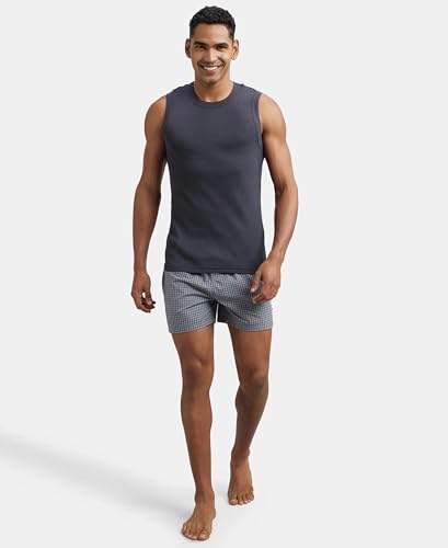 Jockey 9930 Men's Super Combed Cotton Rib Solid Slim Fit Round Neck Muscle Vest
