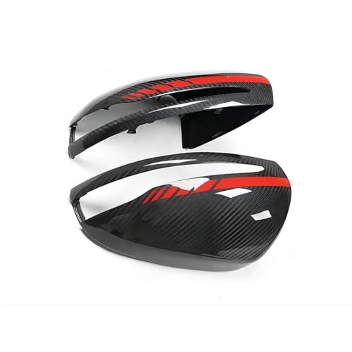 レッドカーボンファイバー交換用バックミラーカバー BCES CLS GLA GLBクラス W247 W205 W213 W238 W222 C217 C257 H247 X247対応(Dry19-22 GLA Class)