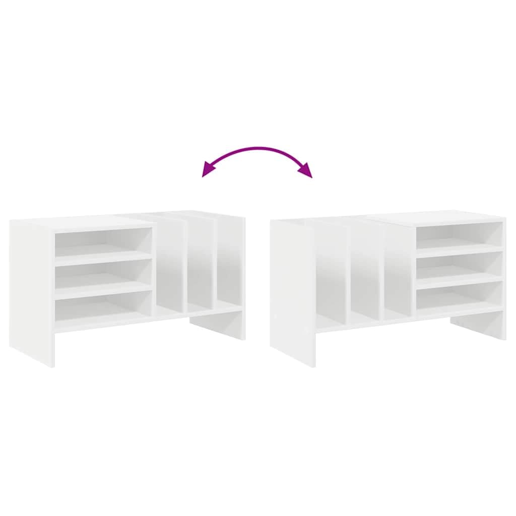 Armario para discos de vinilo, color blanco, 78,5 x 35 x 45 cm, con 6 estantes, versátil como aparador, mueble de TV, estantería para CD o DVD para salón, ahorra espacio y es fácil de limpiar