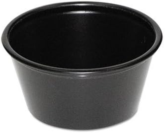 PCT 2 oz Plastic Souffle Cups, Black