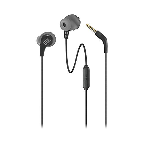JBL Endurance RUN Sweatproof Sports In-Ear Headphones with One-Button Remote and Microphone (Black)