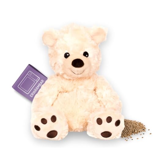 Habibi Wärmekissen/Stofftier f. Kinder u. Erwachsene (Bär Creme)