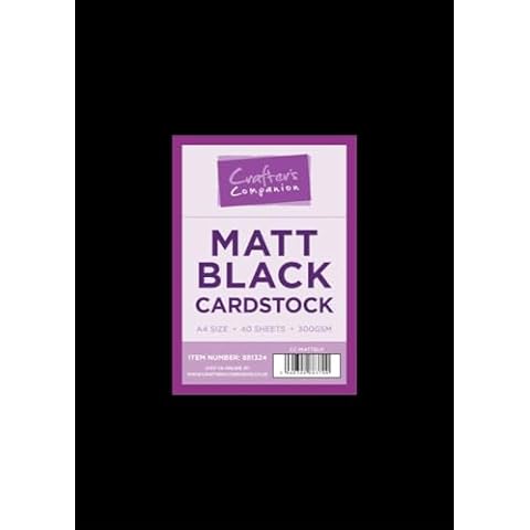 Crafter's Companion A4 Matt Black Card Stock Cover