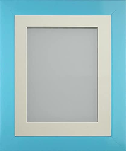 Frame Company Candy Range Aqua Blue 20x16 Frame With Ivory Mount for image size A3, 20x16 for image size A3