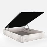 Topdormitorios | Canapé de Madera Abatible Gran Capacidad · Gran Capacidad; Cajón Madera; Cajón Nórdico; Tapa Blanca; Tejido 3D Transpirable · 135x180cm