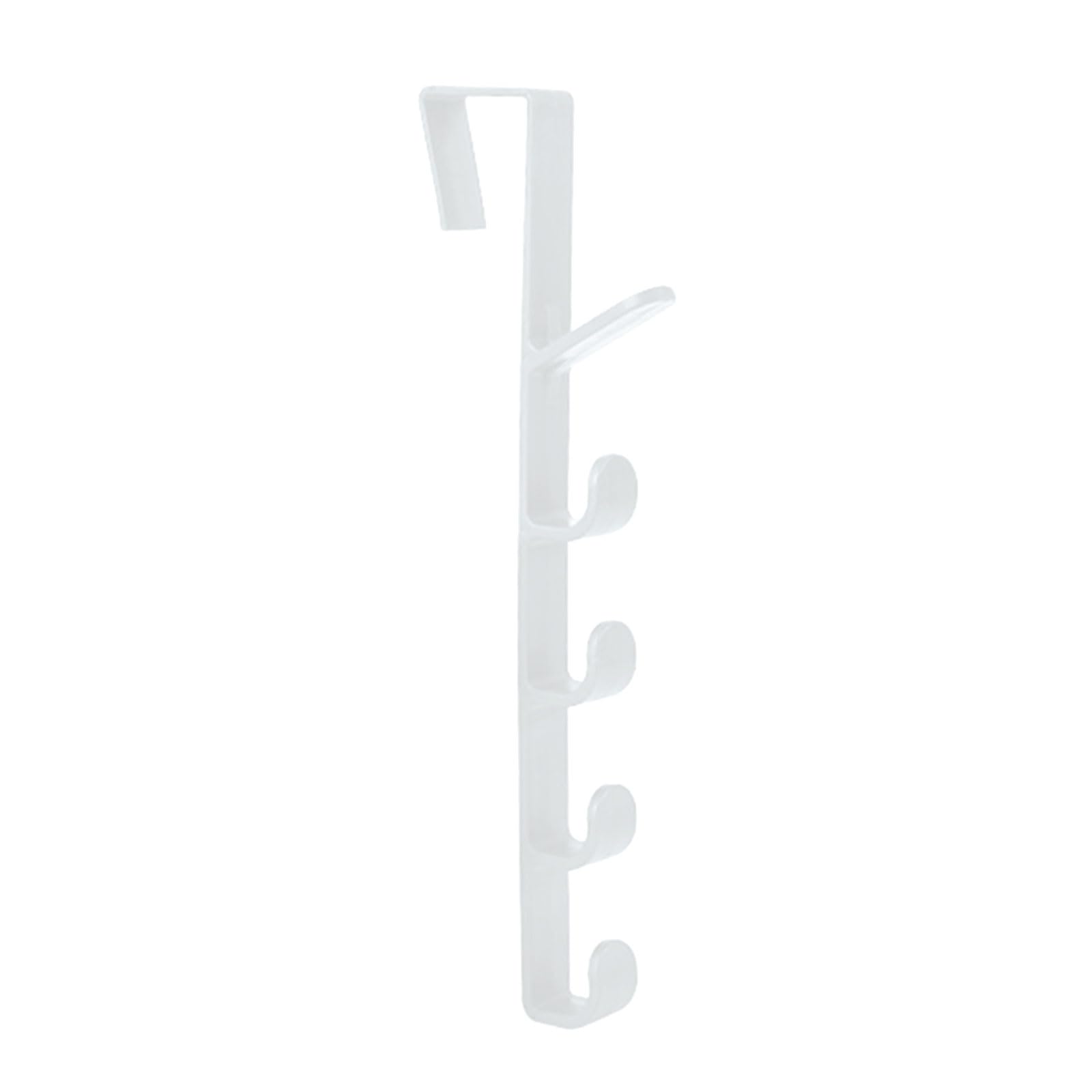 PLCPDM Space Saving 6 Prong Door Hanging Hook for Jackets Bags Multifunctional Strong Adhesive Towel Hanger for Bathroom Door Storage Solution