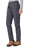 CAMEL CROWN Damen Hosen Outdoorhose Softshellhose Wanderhose Berghose Sport Skihose Trekkinghose Winddicht Warm Herbst Winter Fleece gefüttert Camping Funktionshose, M, Grau-3