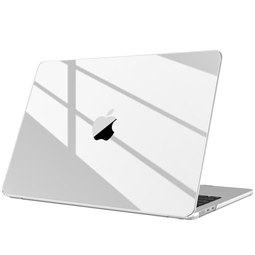Fintie Custodia per MacBook Air 13,6 pollici A3113 A2681 (2022 2023 2024), [ultra trasparente] Premium Slim Snap On Hard Shell Cover per MacBook Air 13,6' con chip M2 M3, trasparente