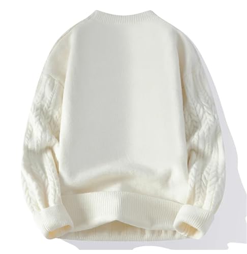 Men’S Casual Geometric Pattern Mock Neck Pullover Sweater Loose Fit Long Sleeve Thick Knit Jumper Tops4