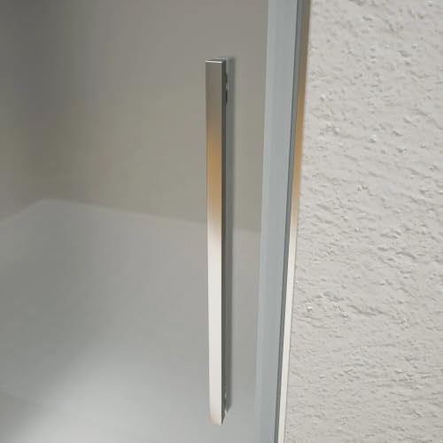 Puerta de ducha batiente de 90 cm Elba para evitar salpicaduras con cristal mate 4