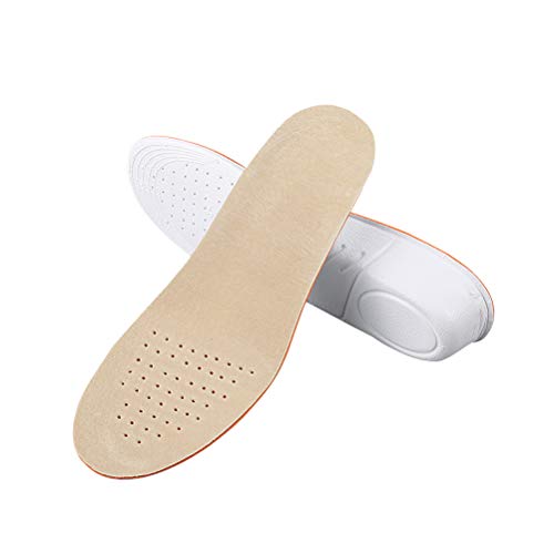 Healifty Par de Plantillas para Pie Plano Plantillas para Zapatos con Alzas Elevadora 1.5CM de PU Invisible para Mujer y Hombre Talla S