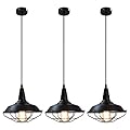 SESIMENT Black Pendant Light 10.5 inches 3 Packs, Farmhouse Pendant Light, Industrial Pendant Lighting, Kitchen Pendant Lights, Pendant Lights Kitchen Island for Dinning Room Entryway Barn