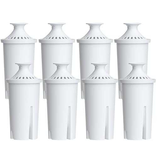 AQUA CREST Replacement for Brita® Water Filter, Pitchers and Dispensers, Classic OB03, Mavea® 107007, and More, NSF Certified Pitcher Water Filter, 8 Count