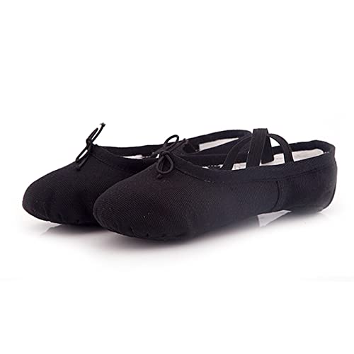 Girl's Ballet Shoes Toddler Slip-On Leather Sole Canvas Dance Slippers Yoga Training Gym Shoes Girls Ballet Slippers4