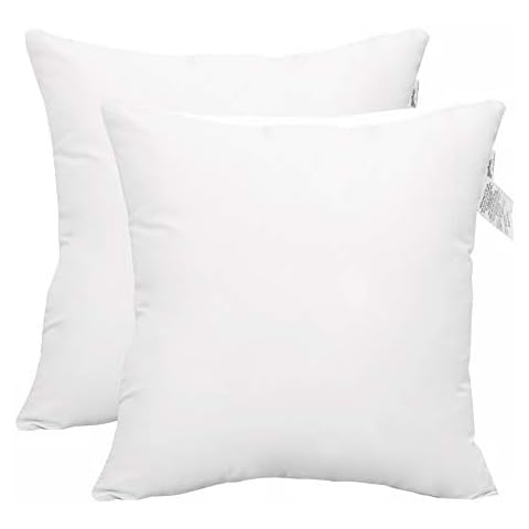 ACCENTHOME Accent Home Cushion Filler (White - 20"x20" 2 Pc Pack) Cover
