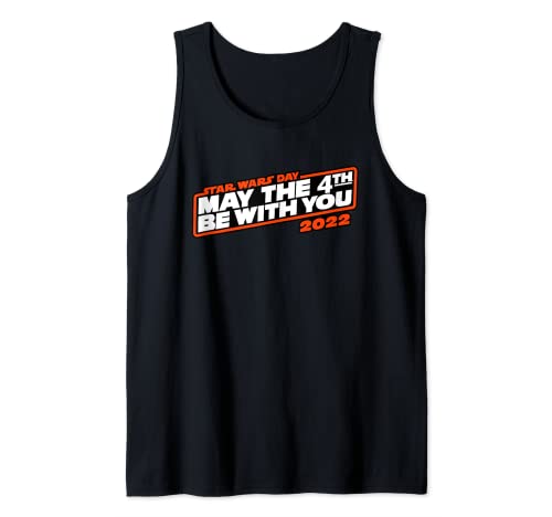 Camiseta Star Wars May The 4th Be With You 2022 sin mangas de algodón negro para coleccionistas 1