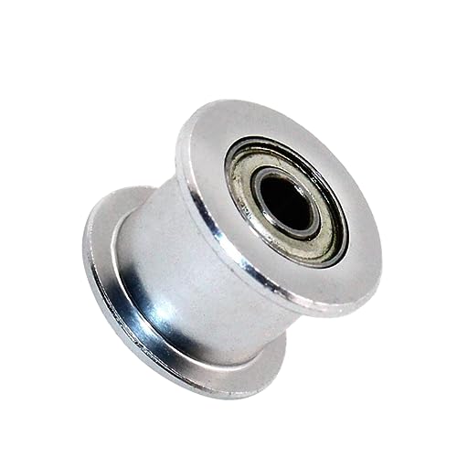 MUCKLILY 5pcs Timing Pulley Gt2 Pulley for 3D Printer Timing Belt Pulley Idler Pulley Silver