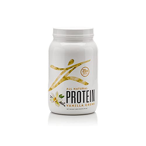 Zurvita Vanilla Créme Protein Powder Mix 49 oz - New Formula with 5 Billion CFU Probiotics, Digestive Enzymes - 25g Protein, 24+ Vitamins, Minerals, Prebiotics - Only 140 Calories per Scoop