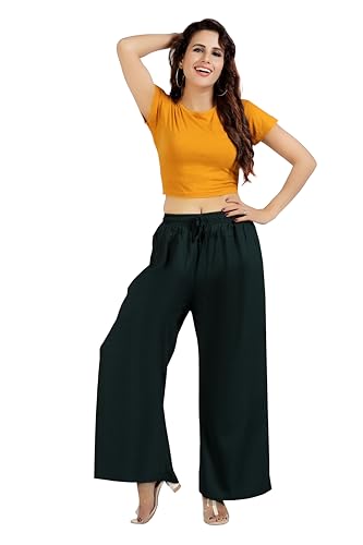 Image of BENKILS Women's Cotton Reyon Regular Fit Palazzo Pants - Available Size - M to 6XL